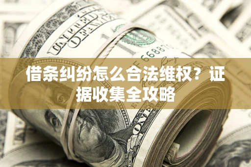 武汉借条纠纷怎么合法维权?证据收集全攻略 武汉借条纠纷怎么合法维权?证据收集全攻略